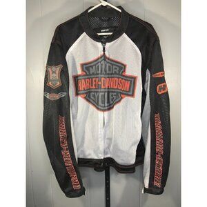 Harley Davidson Motorcycle Mesh Jacket Wind Armor Protective Riding Adult XL